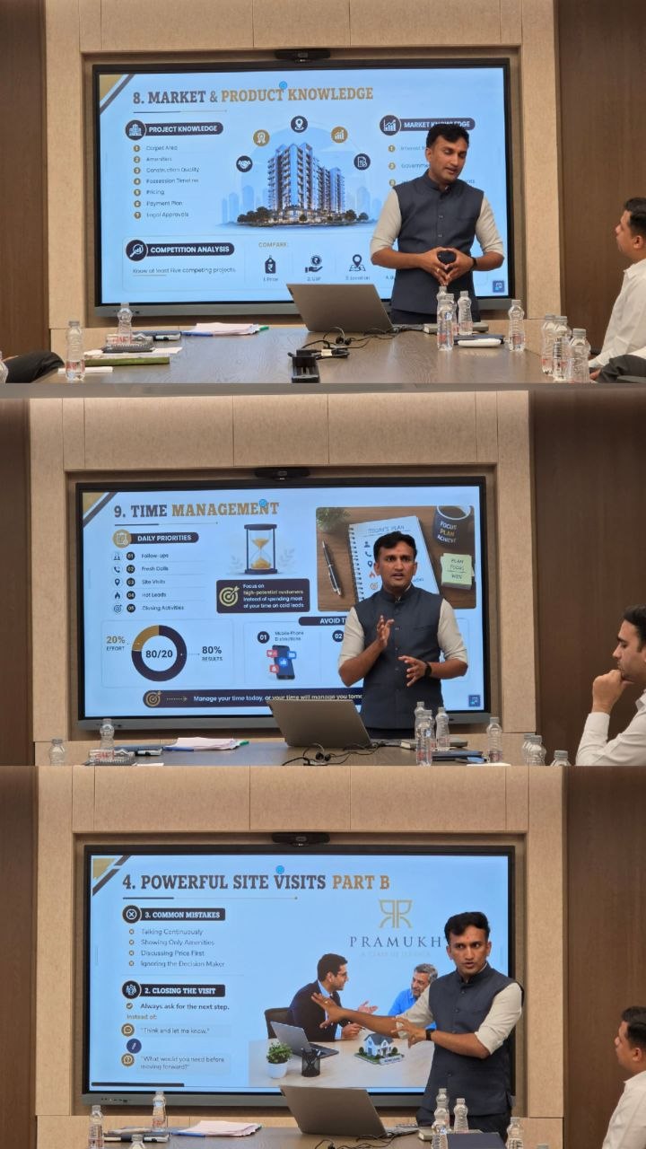 Boardroom training session at Pramukh Group, Surat